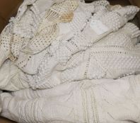 Two French knitted bed covers