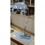 A grey industrial desk lamp height 62cm