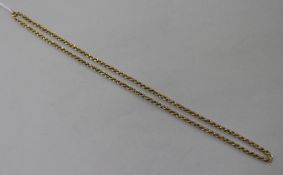 An Italian 18ct gold ropetwist chain, 18.3 grams, 70cm.