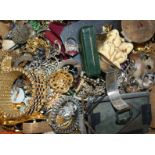 A large quantity of assorted mainly costume jewellery including silver and other items including