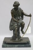 A bronze figure of an archer height 31cm