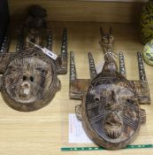 Two Bamana N'Tomo initiation masks