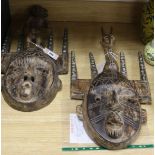 Two Bamana N'Tomo initiation masks