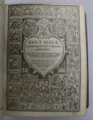 The Bible in English - The Holy Bible "She" issue, in 2 parts, rebound in old calf but retaining