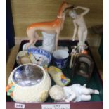 A Beswick horse, Clarice Cliff etc