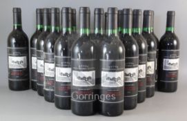 Twenty one bottles of Wynns Coonawarra Cabernet Sauvignon, 1997 and one bottle of 1977