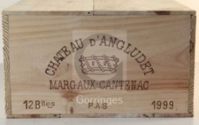 A case of twelve bottles of Chateau D'Angludet, Margaux-Cantenac, 1999.