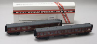 Twelve Southern Pride Models 12mm scale coach kits, various, in original packaging