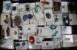 A small quantity of assorted unmounted gem stones, including corundum, beryl, agates and synthetic