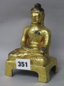 A Chinese gilt bronze figure of Buddha