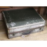 A metal suitcase W.64cm