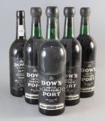 Four bottles of Dows 1970 Vintage Port and two bottles of Dows 1977