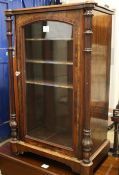 A Victorian walnut music cabinet W.61cm