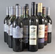 Six bottles of Vina Quintana La Mancha, Reserva, 1995 and three other Spanish reds and four Bucellas