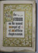 Bible in English - The Sermon on the Mount, illuminated by Owen Jones, 8vo, original blind stamped