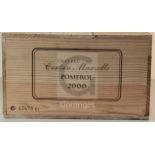 A case of twelve bottles of Chateau Certan Marzelle, Pomerol, 2000,