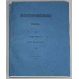 Tennyson, Alfred Baron Tennyson - Poems MDCCCXXX-MDCCCXXXII, uncut in original blue wrappers, a