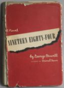 Orwell, George - Nineteen Eighty-Four, 1st American edition, 8vo, the d.j. lacking spine and with