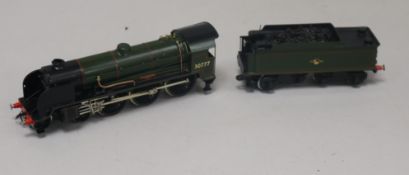 Eight 00-gauge diecast and other locomotives, including a Class 128 Parcels DPU W55992 and coach,