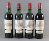 Four bottles of Cos D'Estournel, 1970 St Estephe.