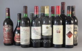 Twelve assorted Australian wines including St Hallett, Barosa, 1993, Penfolds St Henri, 1994 and