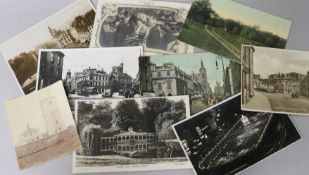 A collection of Edwardian and later postcards