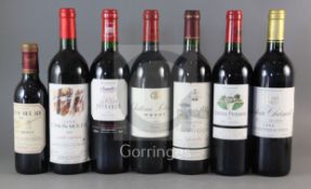 Six bottles of assorted Bordeaux wines including Chateau Charmail, 1996 and Chateau Pontensac,