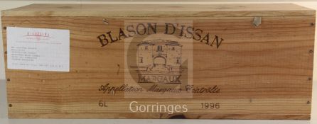 A cased Imperial of Chateau Blason d'Issan, Margaux, 1996