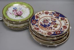 Two sets of eight limited edition decorative wall plates, including Masons Historic Collection and