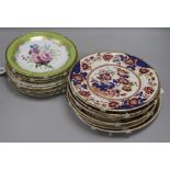 Two sets of eight limited edition decorative wall plates, including Masons Historic Collection and