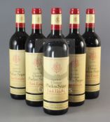 Six bottles of Chateau Phelan Segur, St. Estephe, 1998.