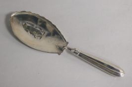 A George III Scottish silver fish slice, William Robertson, Edinburgh, 1795, 28.5cm.
