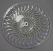 A Lalique Actina plate diameter 28cm
