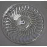 A Lalique Actina plate diameter 28cm