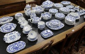 A quantity of Hutschenreuther, Germany, Blue Onion pattern dinner wares, comprising: soup tureen and