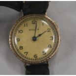 A lady's early 20th century 9ct gold Rolex manual wind wrist watch.