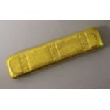 A Chinese gilt metal ingot