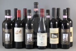 Five bottles of Brunello Di Montalcino, 2001, Canalicchio Di Sopra, four bottles of Camigliano, 2001