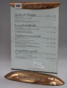 The Macallan copper menu holder height 33cm