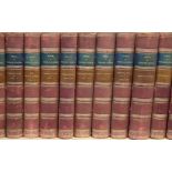 Dickens, Charles - The Works (Library edition), 30 vols, half morocco, 8vo, binding scuffed, Chapman