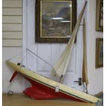 A pond yacht length 127cm height 136cm