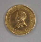 Vatican City Heraeus Mint, Hanau, Germany, 1950 gold medal, Obv. bust of Pius XII, Rev. Dove of