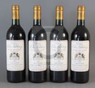 Four bottles of Chateau Cos Labory, St. Estephe, 1990