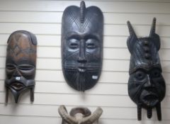 Three African masks