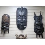 Three African masks