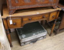 A Regency mahogany dressing table W.105cm