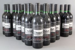 Eighteen bottles of Wynns Coonawarra Cabernet Sauvignon, 1997 and seven bottles 1998.