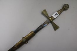 A Masonic dress sword length 82cm