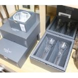 Six boxed sets of two Waterford cut crystal Millennium toasting glasses and a Waterford cut