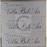 Three boxes of twelve bottles Chateau Villa Bel-Air 2006